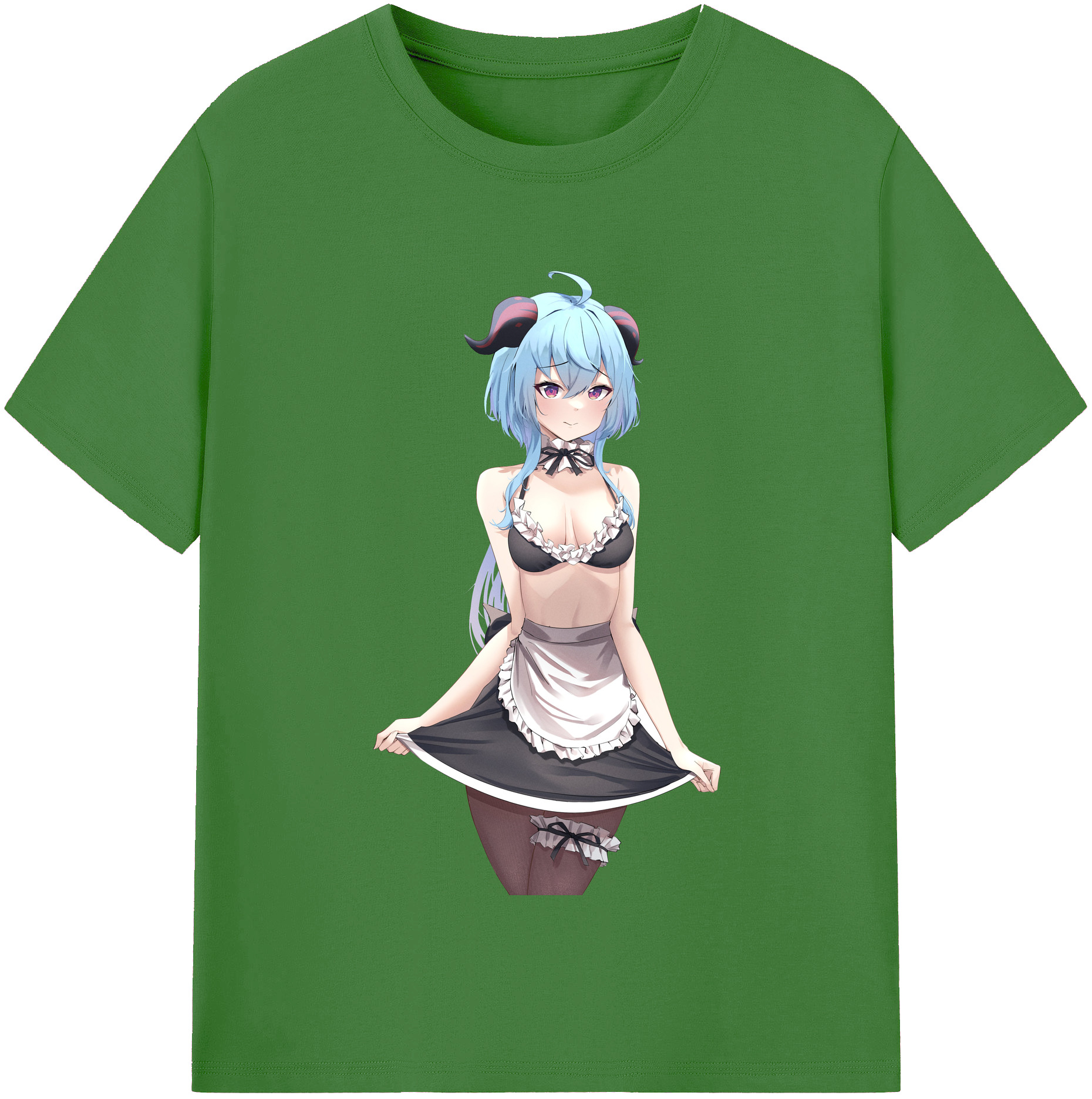 げんし神 甘雨 かんう genshin Ganyu レディースカジュアルプリントTシャツ（綿100％）